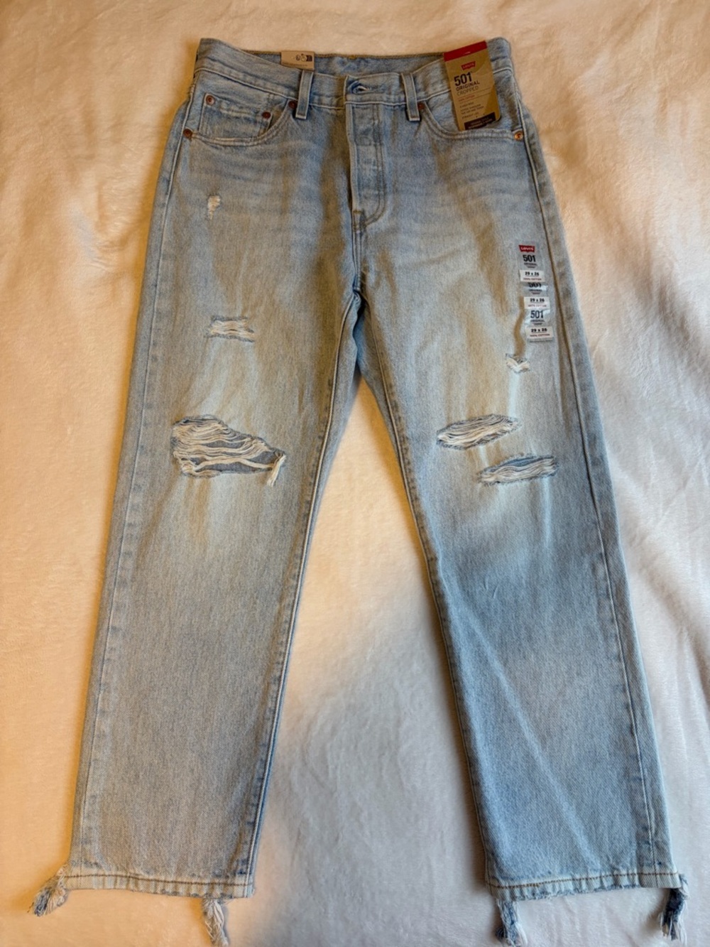 Levi's 501 High-Rise Light Wash Straight-Leg Jeans - Picture 2 of 12